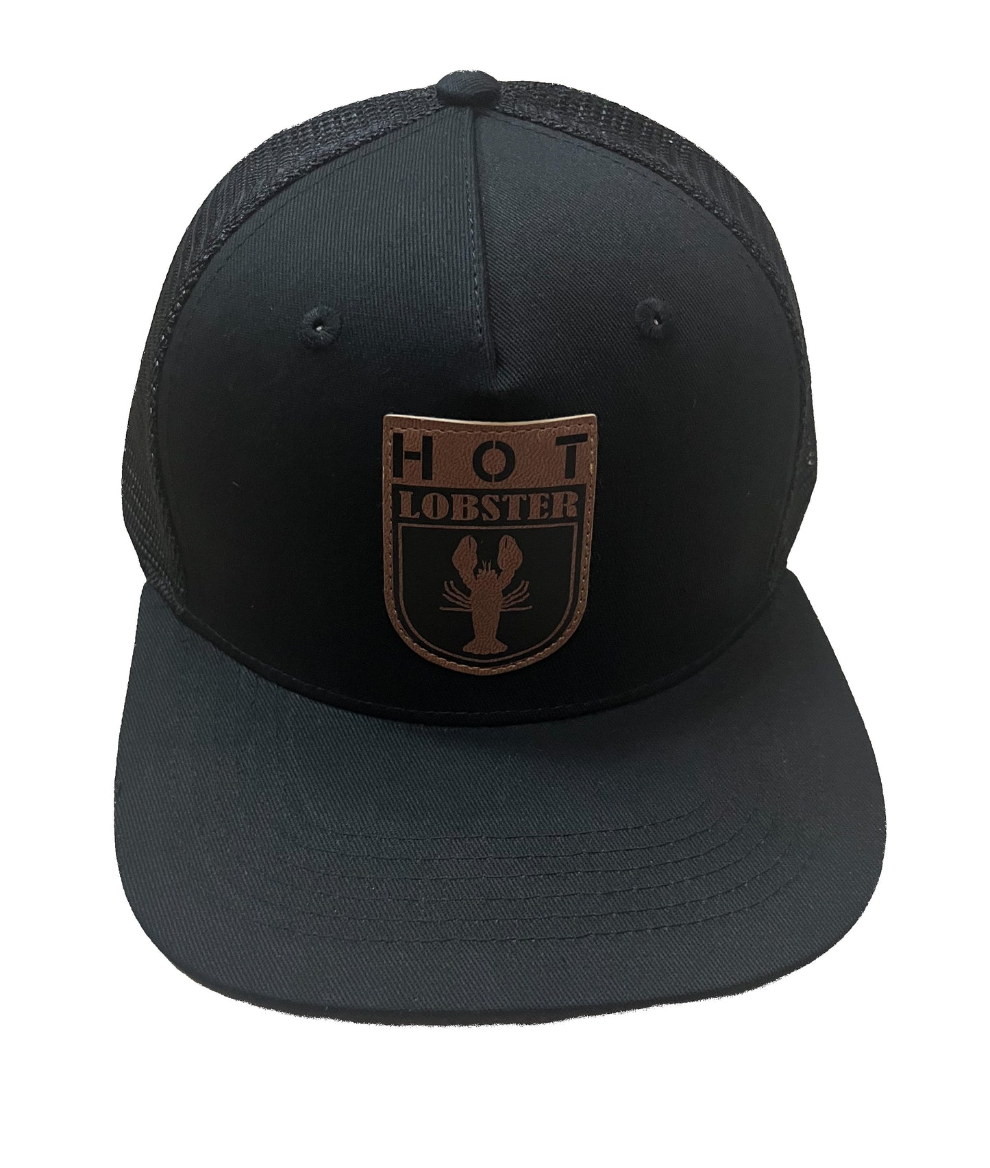 Hot Lobster Trucker ( brown leather logo)