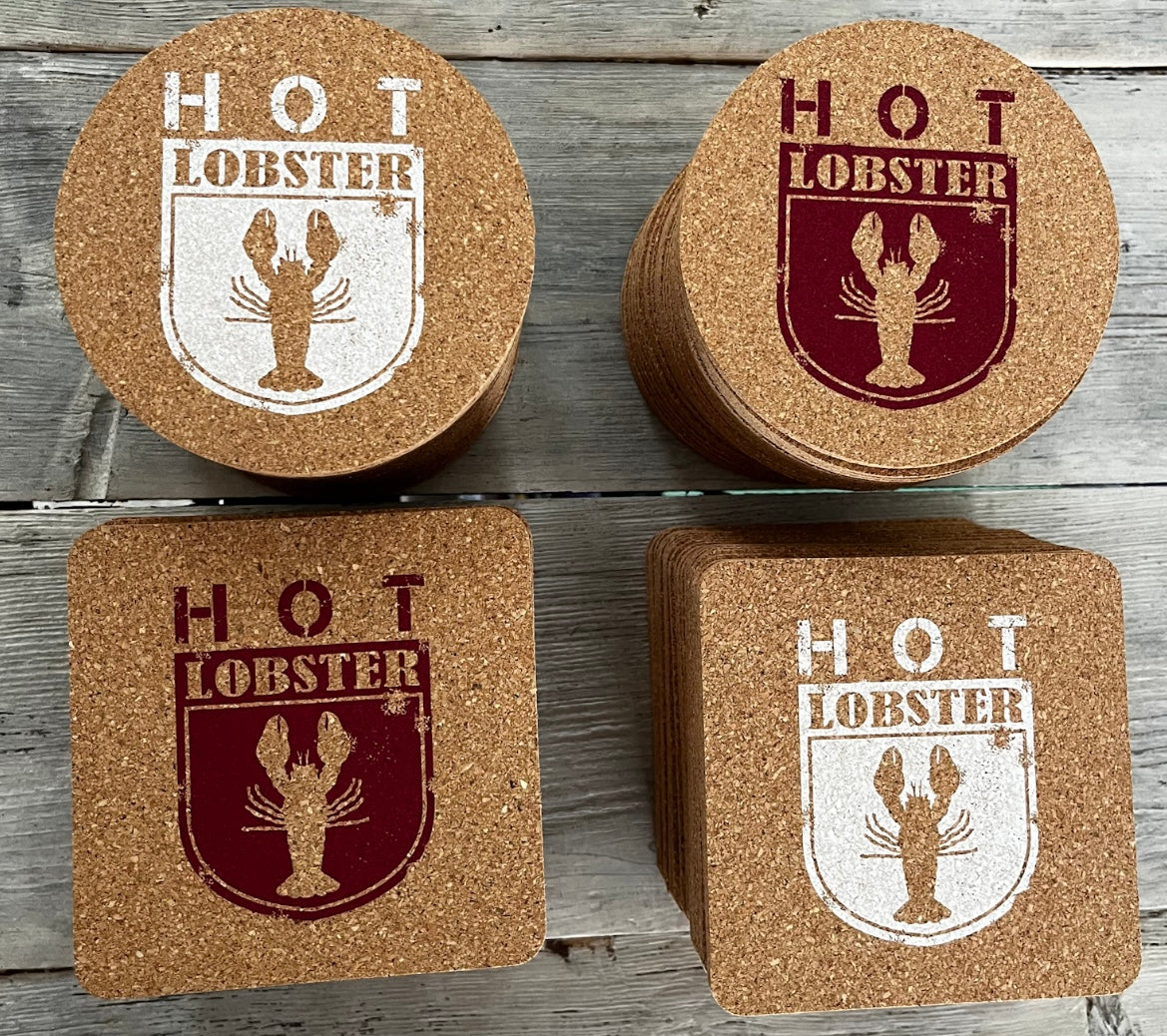 Hot Lobster Cork Coasters
