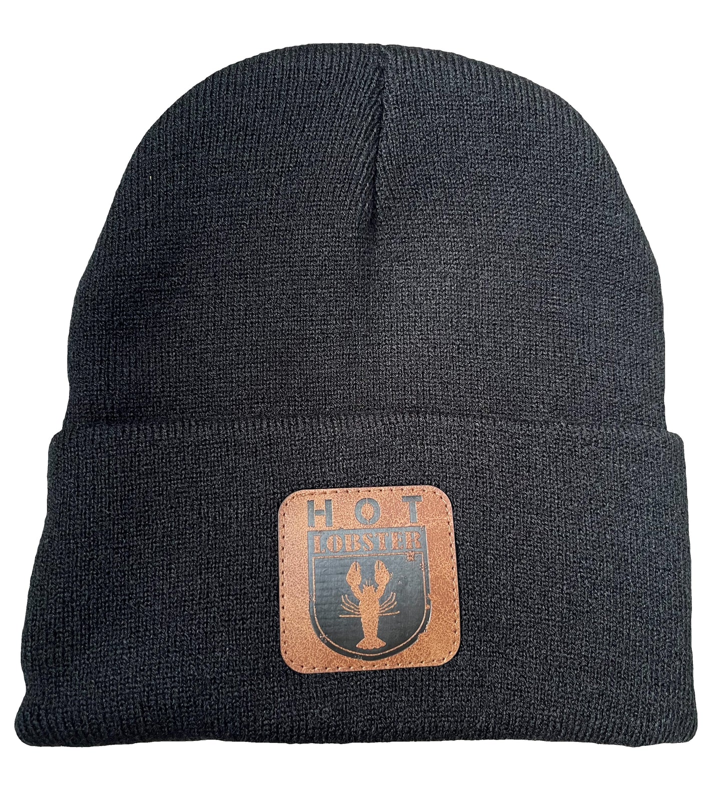 Black beanie/ brown rustic logo